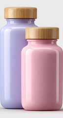 Pastel Colored Supplement Bottles