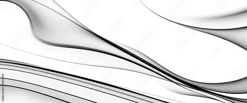Poster abstract monochrome wave pattern on white background, dynamic flowing lines, background, dynamic
