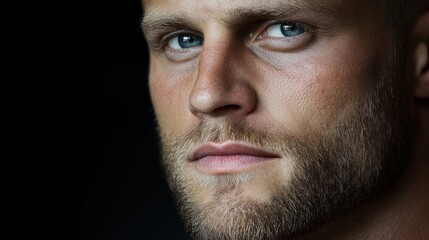 Obraz premium Closeup portrait of serious man