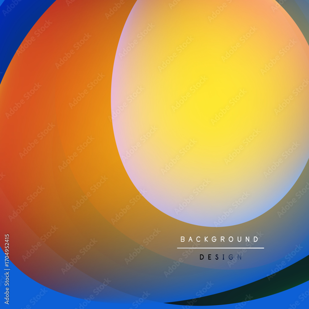 Aufkleber abstract colorful circles overlap. gradient hues blend, creating vibrant visual effect. modern desig