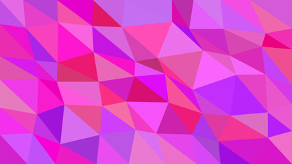 Obraz premium Abstract geometric pattern of pink and purple triangles with a low poly design
