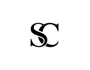 Obraz premium Monogram initials SC