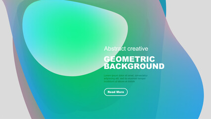 Abstract fluid shapes, vibrant colors, geometric design. Modern template for presentations, websites, branding. Clean aesthetic.