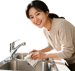 행복한주부의주방청소모습