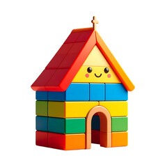 Colorful toy house illustration
