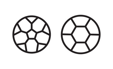 Obraz premium Soccer Ball Icon Set Outline Vector Illustration