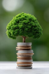 money growth concept with retirement, saving, symbol