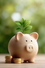 money growth concept with save, symbol, bank