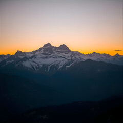 Fototapeta premium sunset in the mountains