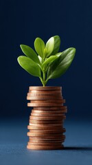 money growth concept with investment, euro, currency