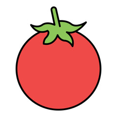 Tomato Vegetable Icon – Healthy Organic Food Illustration © nabil