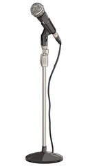 Obraz premium Standing microphone, black and gray