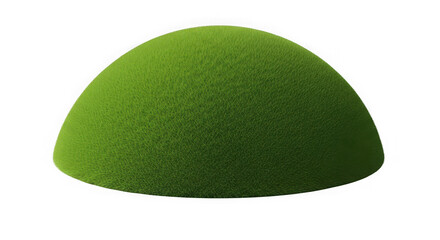 A textured green dome shape, resembling a hemisphere or a small hill, isolated on a clean transparent background