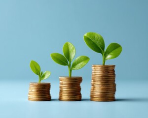 money growth concept with interest, economy, money