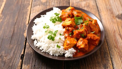 Aromatic Indian dish served with rice