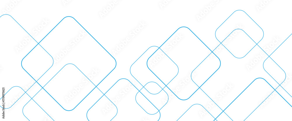 Poster minimal geometric background. dynamic blue shapes composition with white lines. abstract background 