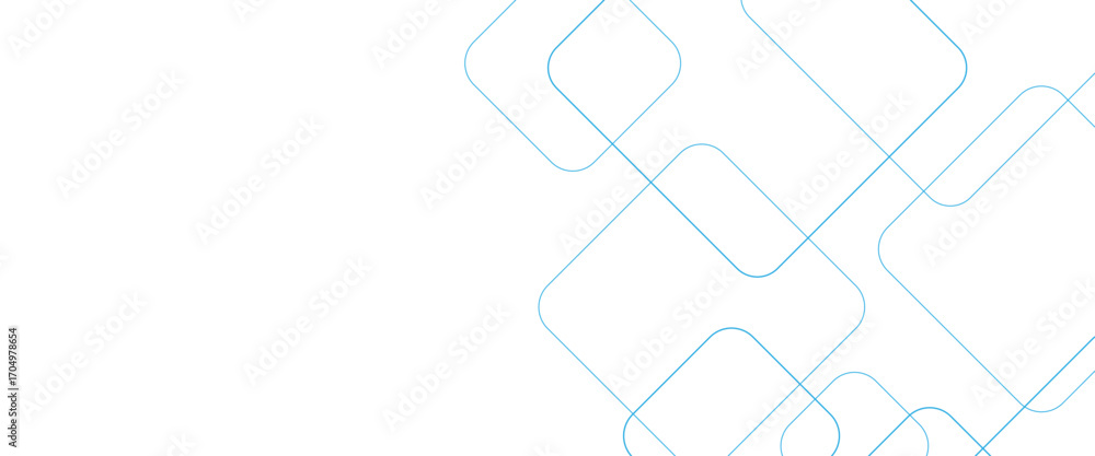 Poster minimal geometric background. dynamic blue shapes composition with white lines. abstract background 