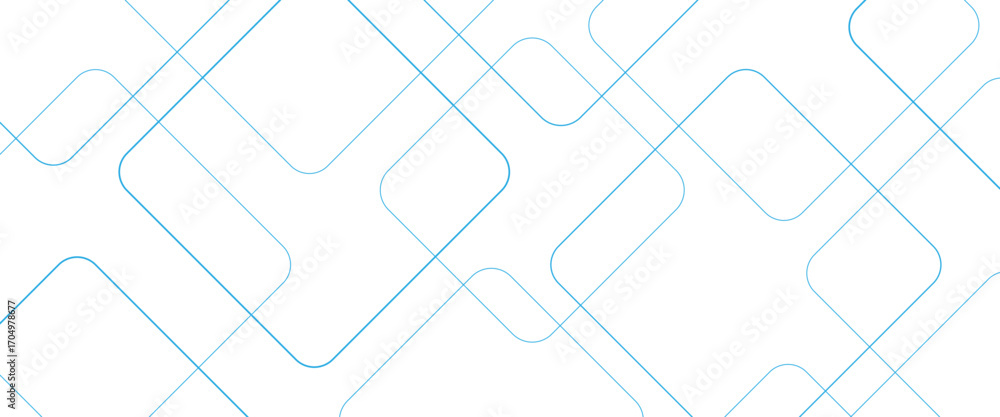 Poster minimal geometric background. dynamic blue shapes composition with white lines. abstract background 