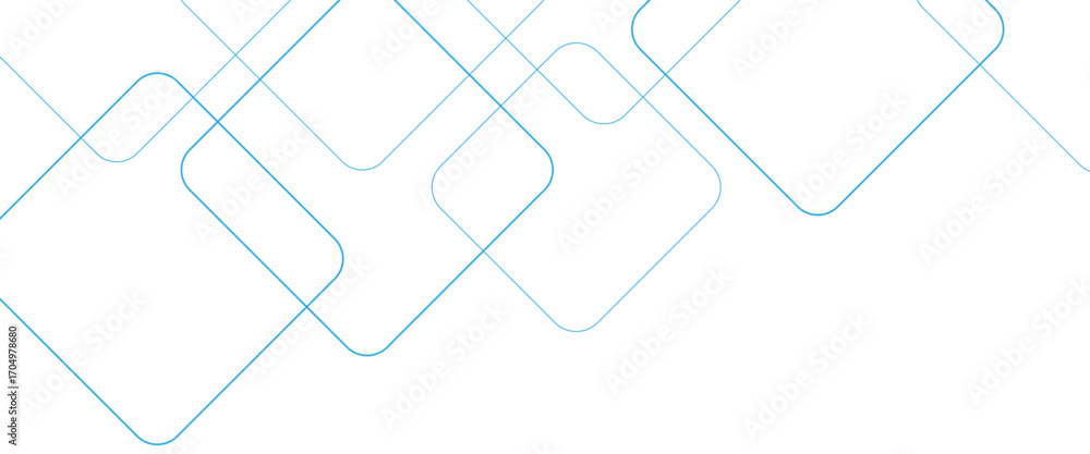 Poster minimal geometric background. dynamic blue shapes composition with white lines. abstract background 