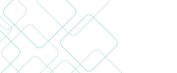 Minimal geometric background. Dynamic blue shapes composition with white lines. Abstract background modern hipster futuristic graphic. Vector