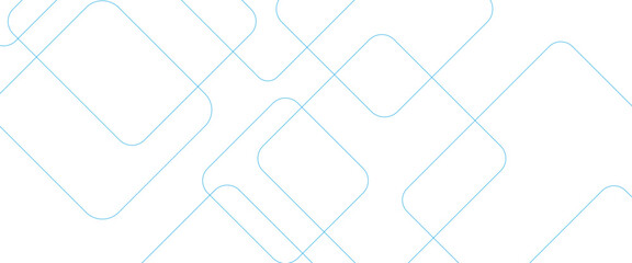 Minimal geometric background. Dynamic blue shapes composition with white lines. Abstract background modern hipster futuristic graphic. Vector