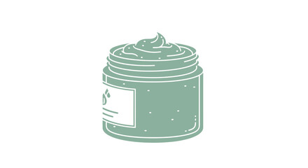 Teal Jar of Face Cream.
