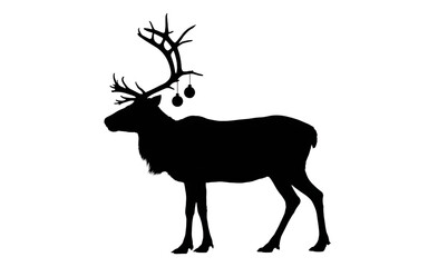 Reindeer Silhouette with Ornaments image christmas