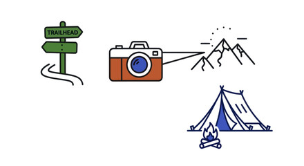 Outdoor Recreation Icons.