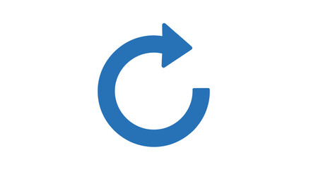 Blue circular arrow symbol for refresh and reload.