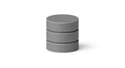 Isometric Database Icon for Data Storage and Management.