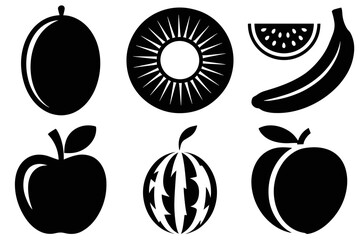 set of fruits and vegetables