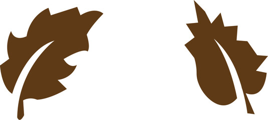 Decorative Autumn Leaves Icon Set