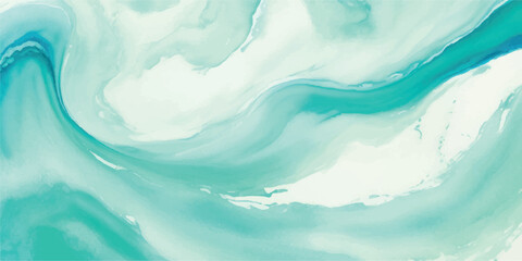 Fototapeta premium Abstract watercolor background in shades of teal and turquoise for graphic design
