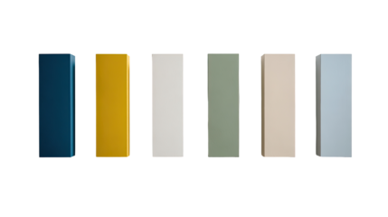 Rectangular color swatches in a horizontal row