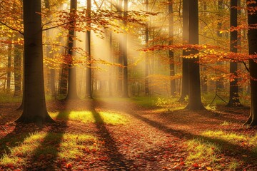 Misty Morning Sunbeams