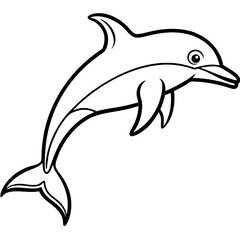 Fototapeta premium Elegant Dolphin Jumping Vector