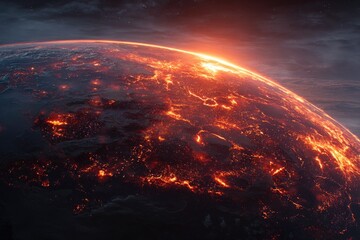 Burning Earth, sunrise view