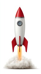 Majestic rocket soaring through the vast expanse of the atmosphere a