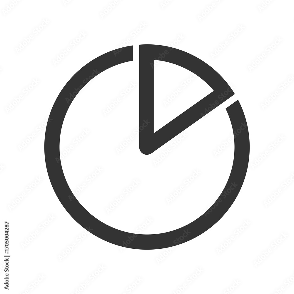 Poster pie chart for analysis statistic icon isolated on transparent background