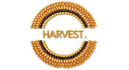 Harvest Time Celebration with Corn Kernels: A Creative Concept for Agriculture, Food, and Fall Festivities, Evoking Abundance and Seasonal Cheer, Ideal for Marketing
