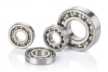 Ball bearings isolated on white background