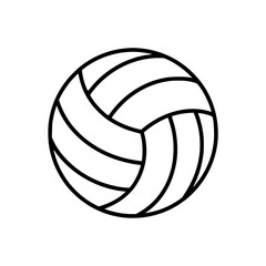 Black line drawing of a volleyball