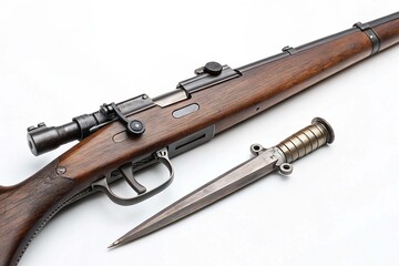 Bayonet model 1891 to the rifle mauser model 1891 bayonet produced for the army navy and police of argentina in germany bayonets were made the company weyersberg kirschbaum cie in solingen on white ba