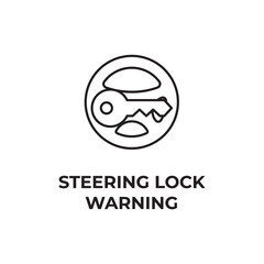 Obraz premium Steering Lock Warning Indicator Line Icon