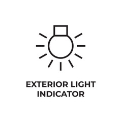 Exterior Light Indicator Vector Line Icon