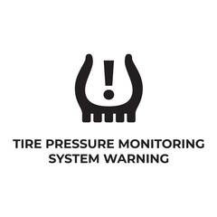 Tire Pressure Monitoring System Solid Icon