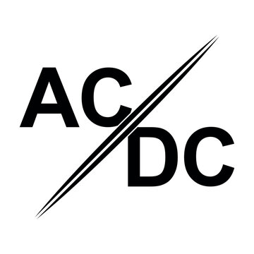 AC DC electricity symbol icon energy current power logo design