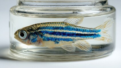 Small fish in a clear jar