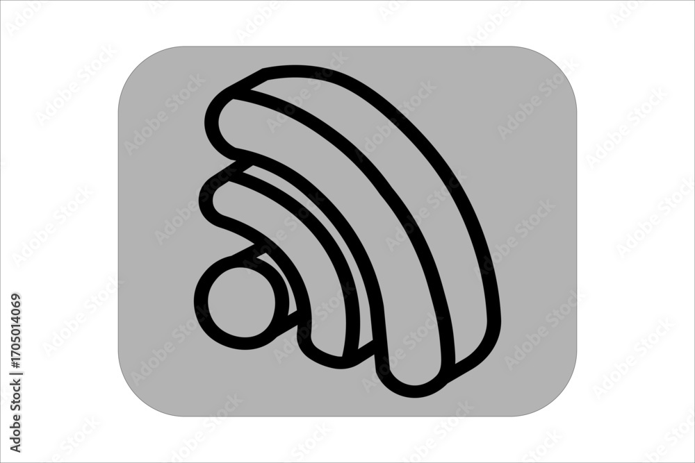 Poster this image is a minimalist graphic icon of a wireless signal. it shows a solid dot at the bottom wit