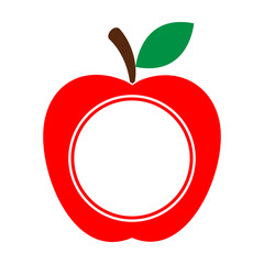 Apple monogram svg cut file. Isolated vector illustration.